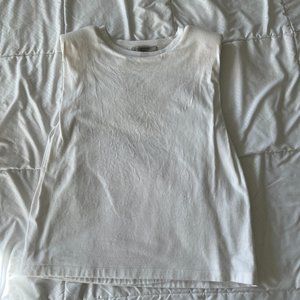 NEW All Saints Coni Tank Shoulder Pad Crewneck Sleeveless White XS